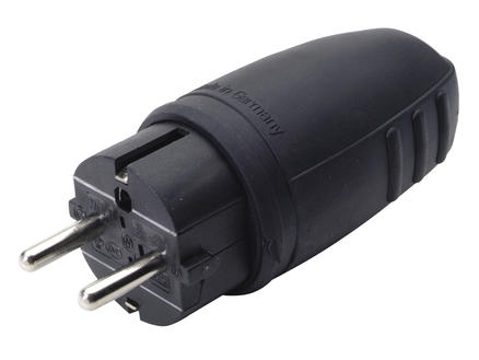 [09439] RUBBERSTEKKER UNIV. 16A 2P+A ZWART