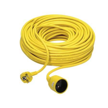 [09851] VERLENGSNOER 3X1.5MM GEEL   20METER