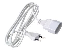 [09939] VERLENGSNOER 2X0.75 PVC 2.5M WIT